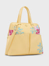 Caprese Shanaya Satchel Medium Printed Women's Handbag Yellow