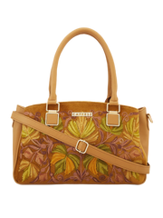 Caprese Siji Tresna Large Brown Satchel Bag