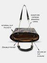 Caprese Snow Satchel Large Printed Women'S Handbag Black