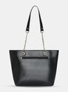 Caprese Snow Satchel Large Printed Women'S Handbag Black