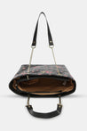 Caprese Snow Satchel Large Printed Women'S Handbag Black