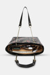Caprese Snow Satchel Large Printed Women'S Handbag Black