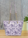 Caprese Snow Satchel Large Printed Women'S Handbag Lavender