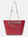 Caprese Snow Satchel Large Printed Women'S Handbag Maroon