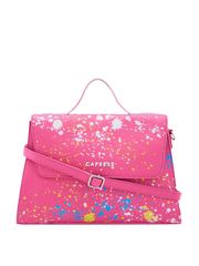 Caprese Splash Medium Fuchsia Satchel