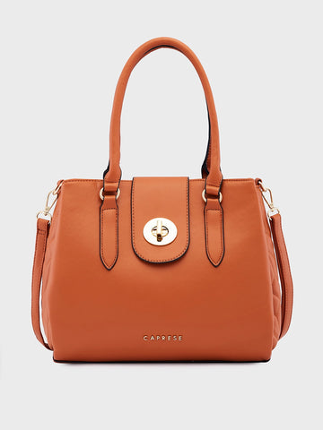 Caprese Sabrina Medium Tan Satchel Bag