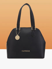 Caprese Tess Small Black Satchel Bag