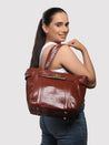 Caprese Treza Satchel Large Tan