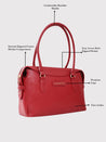 Caprese Vienna Satchel Small Red Solid Women'S Handbag Red