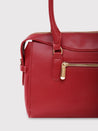 Caprese Vienna Satchel Small Red Solid Women'S Handbag Red