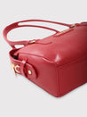 Caprese Vienna Satchel Small Red Solid Women'S Handbag Red