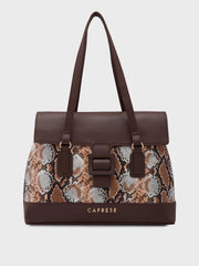 Caprese Vittoria Large Chocolate Satchel Bag