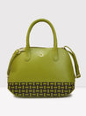 Caprese Zeta Satchel Medium Quilted Women'S Handbag Olive