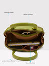 Caprese Zeta Satchel Medium Quilted Women'S Handbag Olive