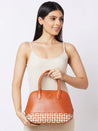 Caprese Zeta Satchel Medium Quilted Women'S Handbag Tan