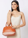 Caprese Zeta Satchel Medium Quilted Women'S Handbag Tan