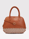 Caprese Zeta Satchel Medium Quilted Women'S Handbag Tan