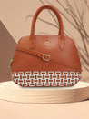 Caprese Zeta Satchel Medium Quilted Women'S Handbag Tan