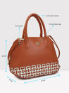 Caprese Zeta Satchel Medium Quilted Women'S Handbag Tan