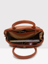 Caprese Zeta Satchel Medium Quilted Women'S Handbag Tan