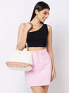 Caprese Zeta Satchel Medium Vanilla