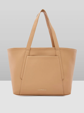 Caprese Aarya Large Beige Tote Bag