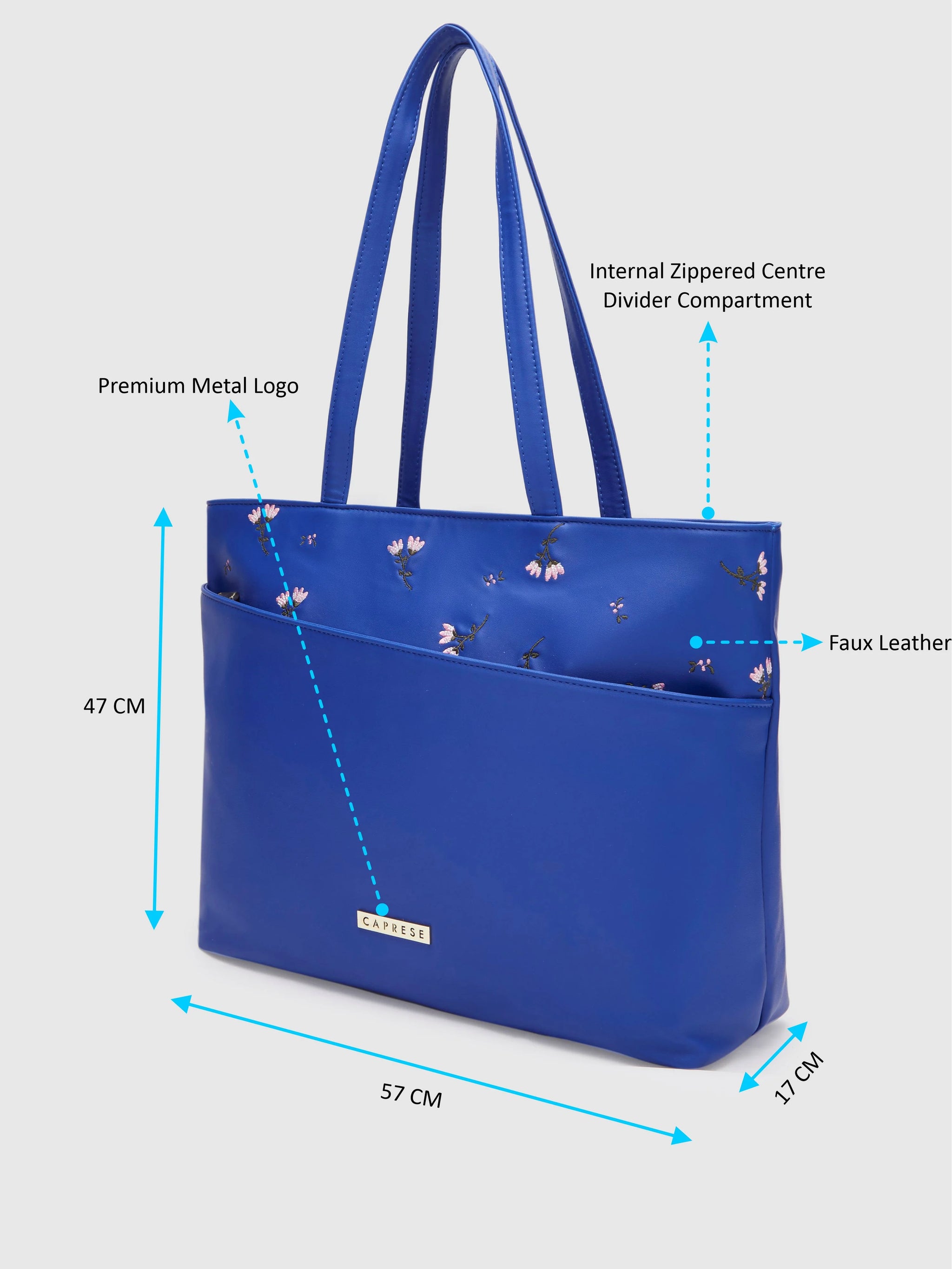 blue tote bag