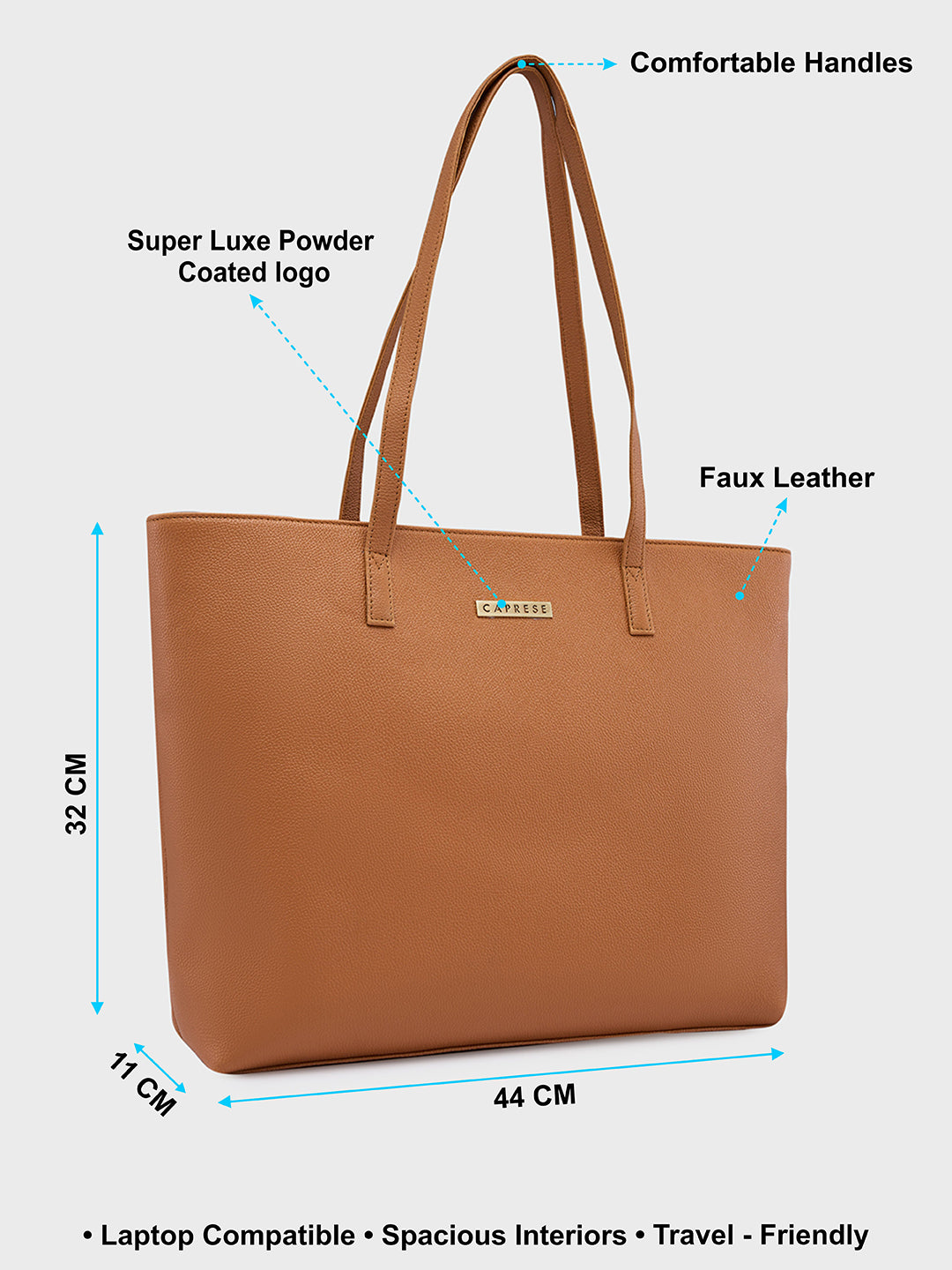 Brown Leather Tote Laptop Handbag Leather Work Bags For Women Le