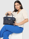 Caprese Andrea Tote Medium Office Handbag Navy