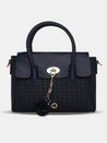 Caprese Andrea Tote Medium Office Handbag Navy