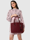 Caprese Andrea Tote Small Office Handbag Red