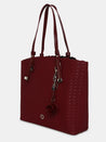 Caprese Andrea Tote Small Office Handbag Red
