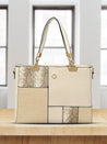 Caprese Ariana Tote Medium Self Deisgn Women'S Office Handbag Beige