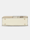 Caprese Ariana Tote Medium Self Deisgn Women'S Office Handbag Beige
