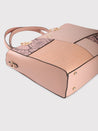 Caprese Ariana Tote Medium Self Deisgn Women'S Office Handbag Pink