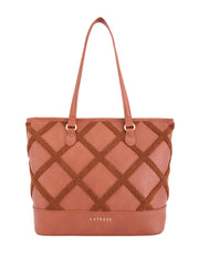 Caprese Athena Large Tan Laptop Tote Bag
