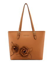 Caprese Bloom Medium Apricot Tote Bag
