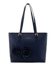 Caprese Bloom Medium Navy Tote Bag