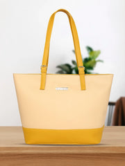 Caprese Brickly Medium Mustard Tote Bag