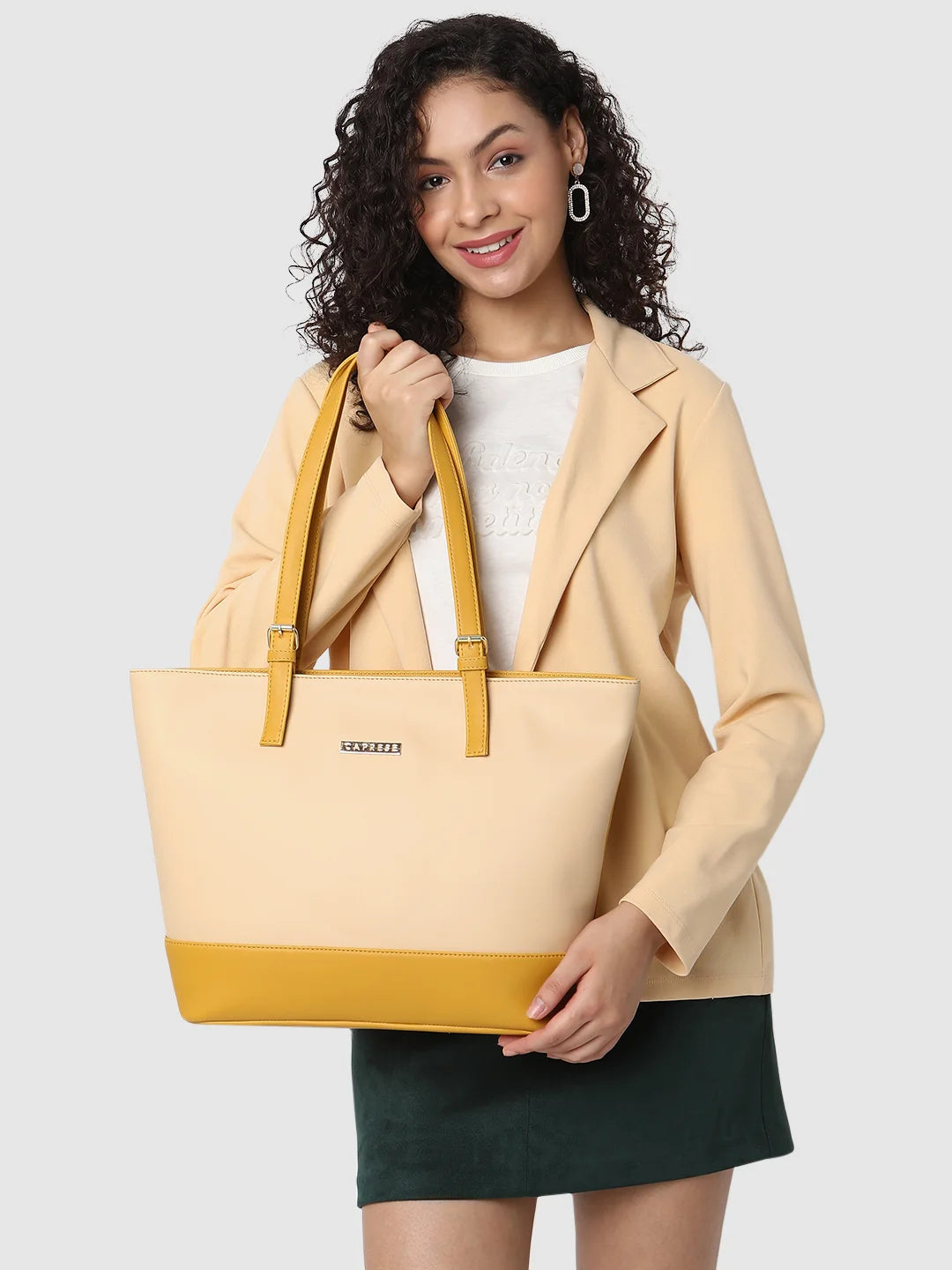 Buy Caprese Brickly Tote Medium highest Mustard