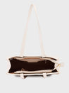 Caprese Checker Tote Medium Cream