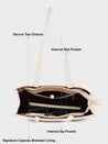 Caprese Checker Tote Medium Cream