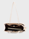 Caprese Checker Tote Medium Cream