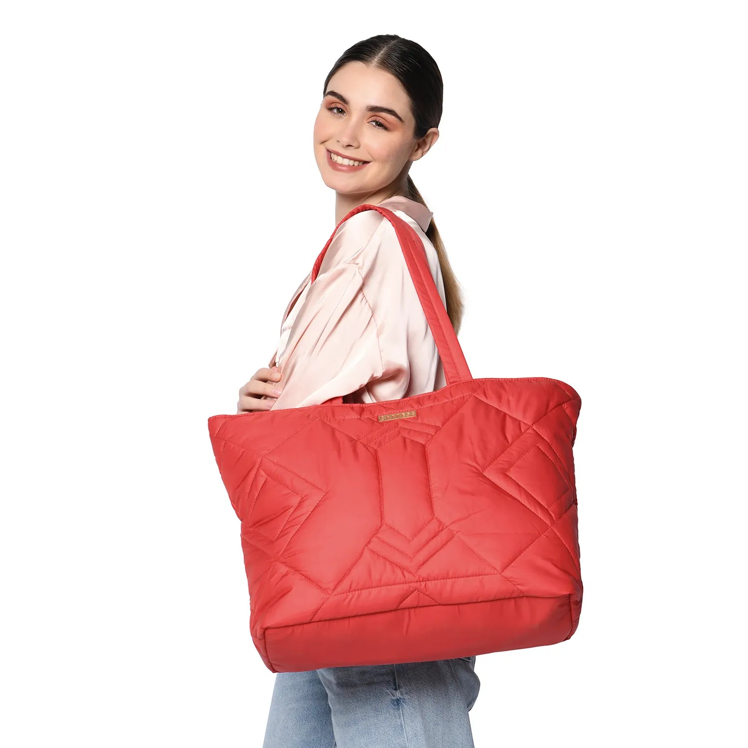 Buy Caprese Clara Tote Large E Red Rs 1199.4 Caprese Bags