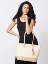 Caprese Cleo Laptop Tote Large Beige