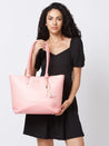 Caprese Cleo Laptop Tote Large Light Pink