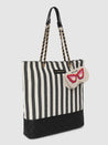 Caprese Emily In Paris Printed Medium Tote Handbag Black
