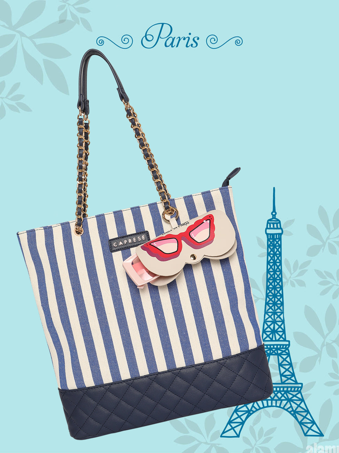 Caprese Emily in Paris Printed Medium Tote Handbag