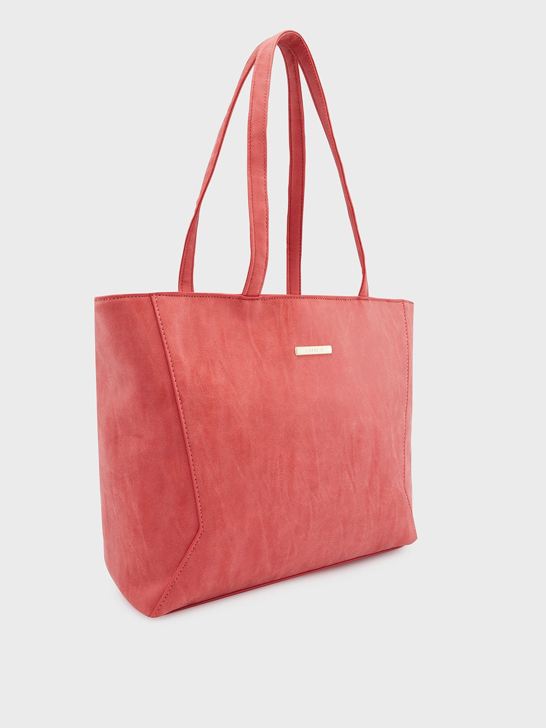 Caprese Covey Large Deep Red Tote Bag