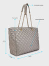 Caprese Cuddy Tote Large Gunmetal